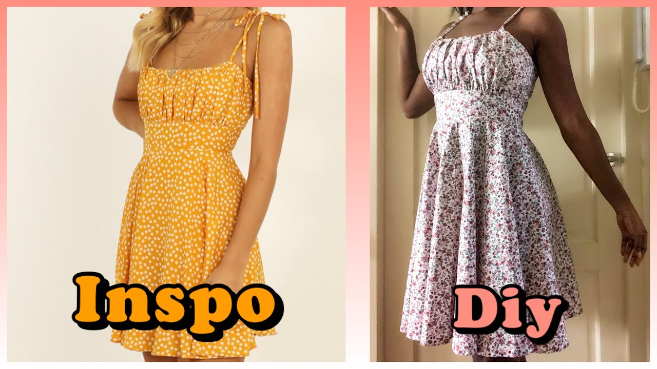 How to make a milkmaid dress | diy gathered bust dress| summer dress tutoria