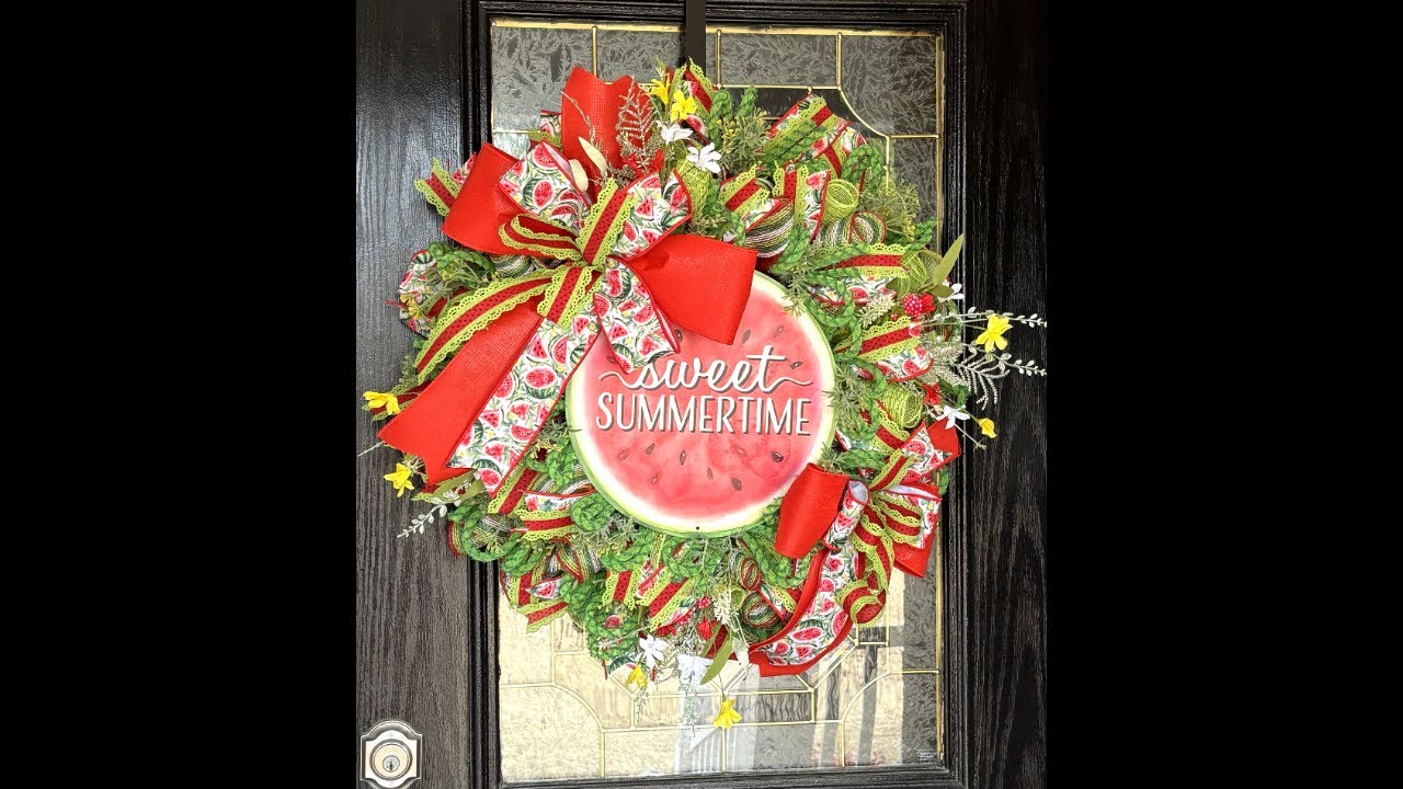 How to make a Watermelon Wreath using a work frame