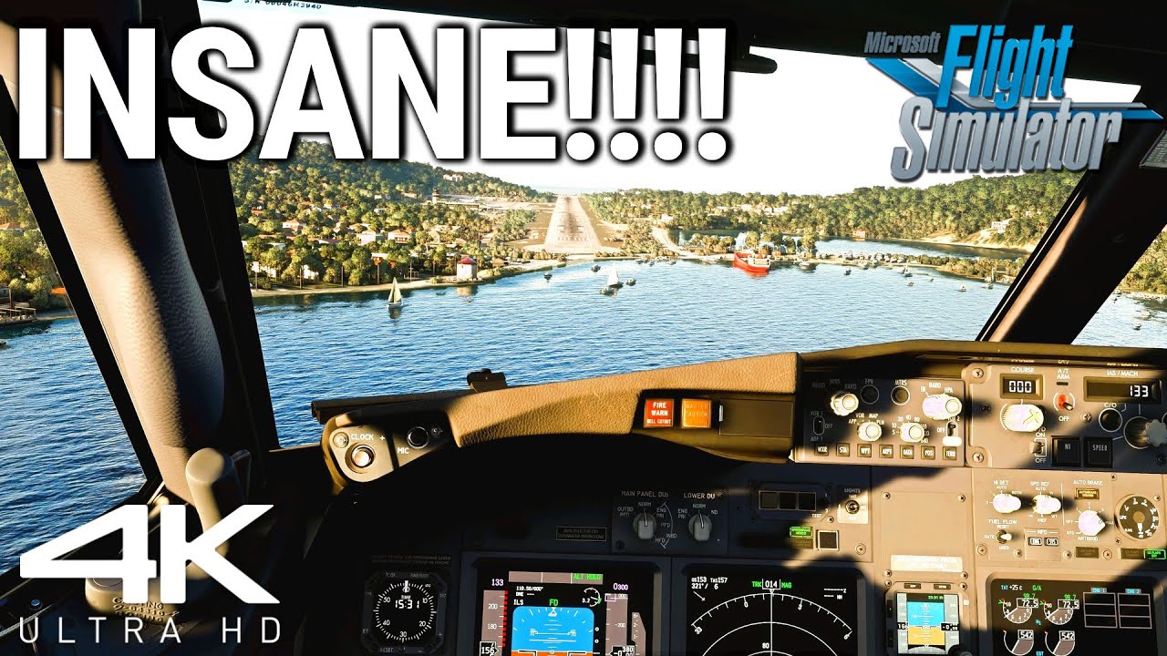 INSANE Landing and Turnaround : Decent And Landing Into Skiathos, Greece  | TUI PMDG 737-800  |