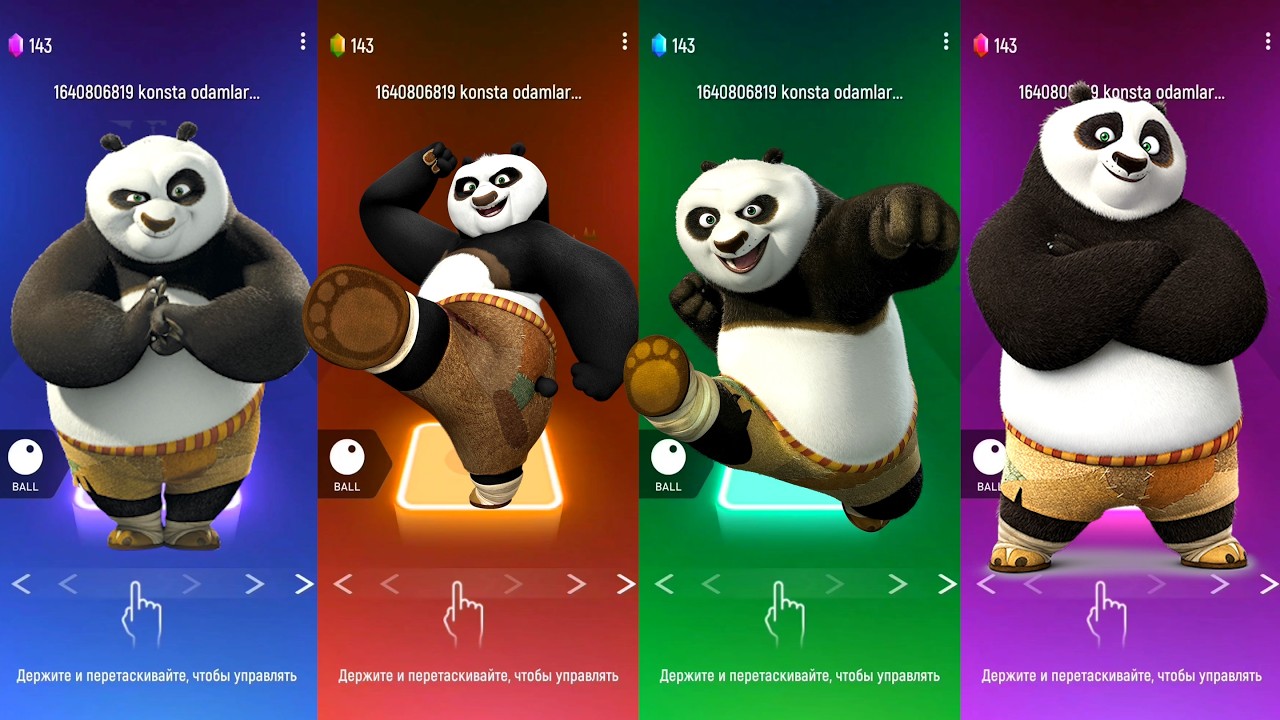 Tiles Hop Kung Fu Panda Po Epic Jump Challenge Crazy Panda Level  Tiles Hop EDM Rush!