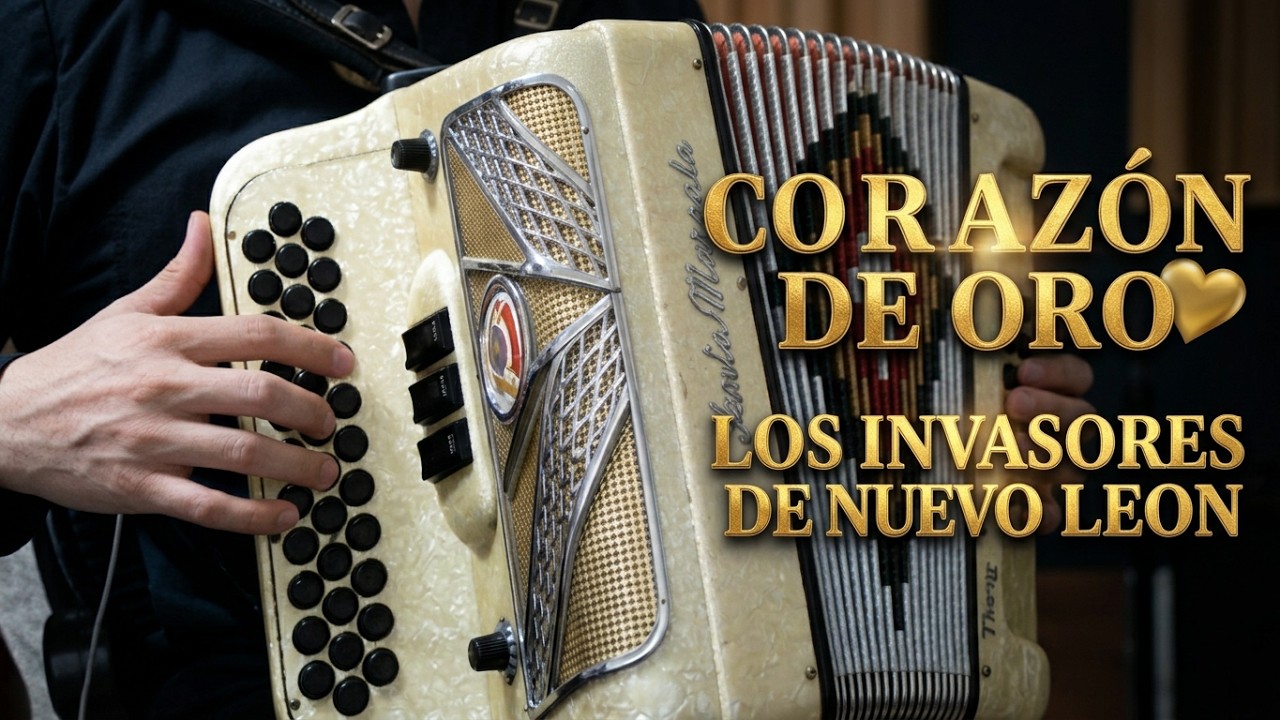 Corazon De Oro-Los Invasores De Nuevo Leon-Acordeon Sol-Re Mayor