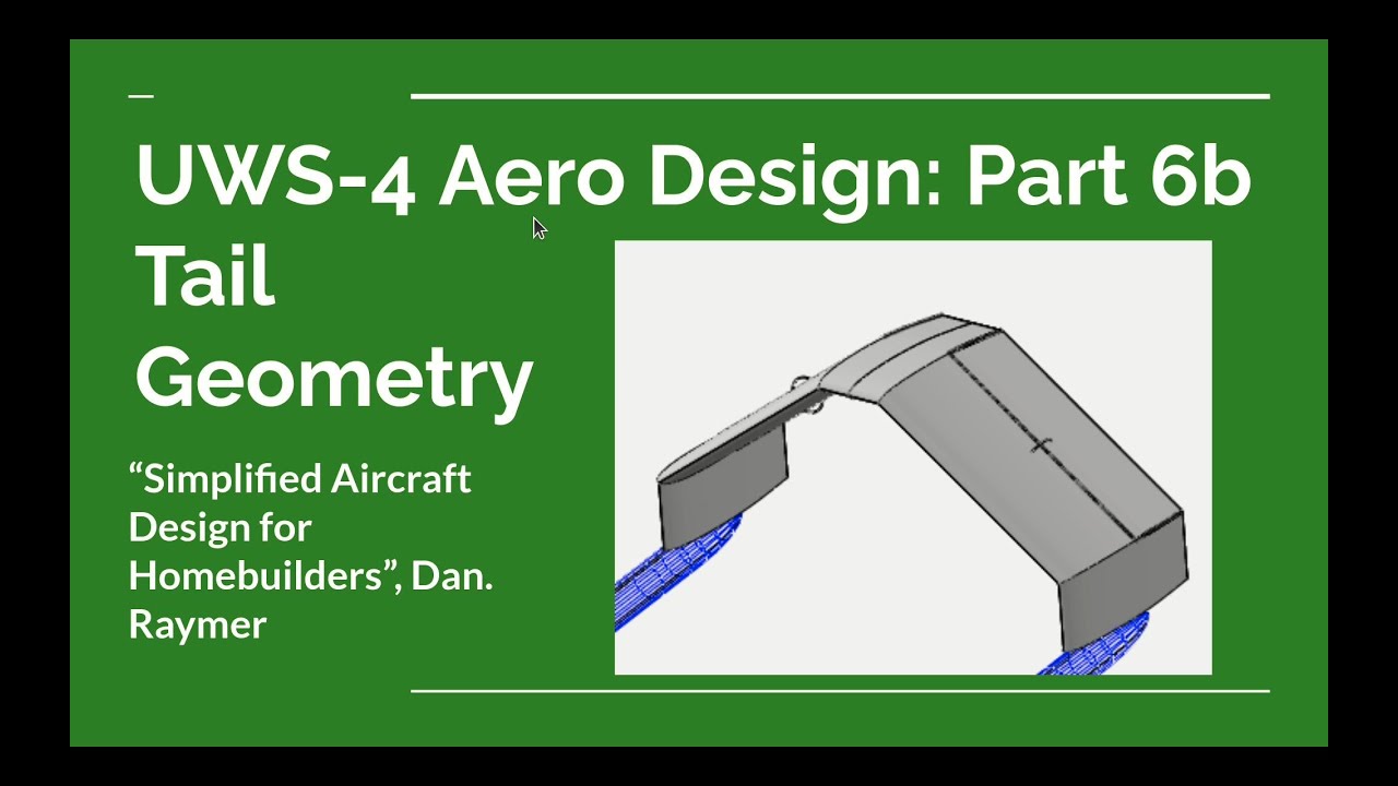 UWS-4 Aero Design: Part 6b, Tail Geometry