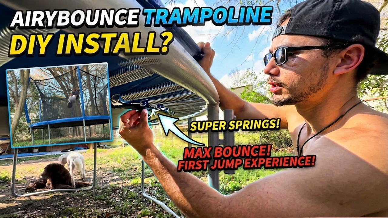 We Installed the ALL-NEW Skybound Airybounce Trampoline! Full Build-to-Bounce Performance Review
