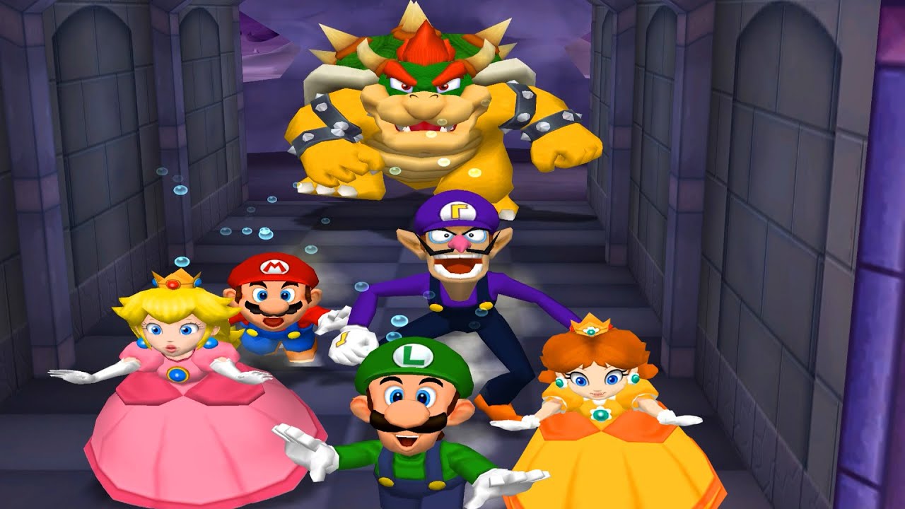 【マリオパーティ5】ミニゲームピーチVsマリオVsワルイージVsルイージ(COM最強 たつじん)