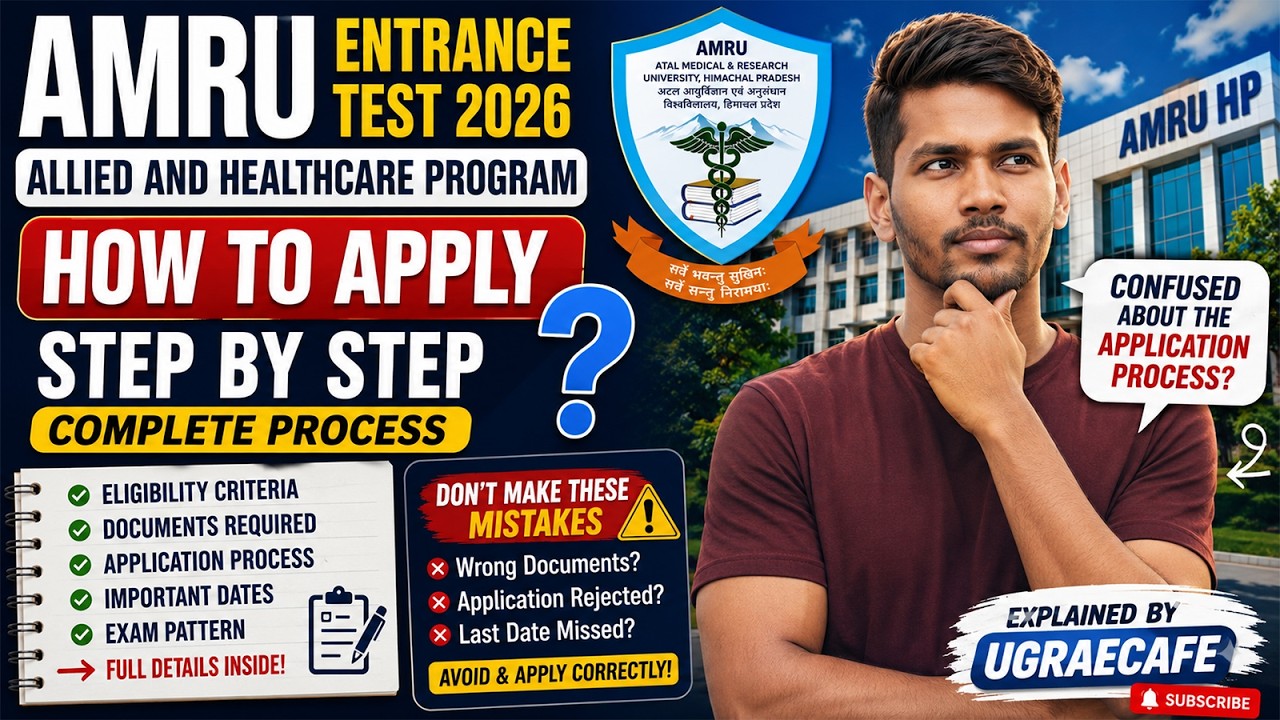AMRU Allied and Healthcare Program Entrance Test 2026: How to Apply Step by Step | UGRAECAFE