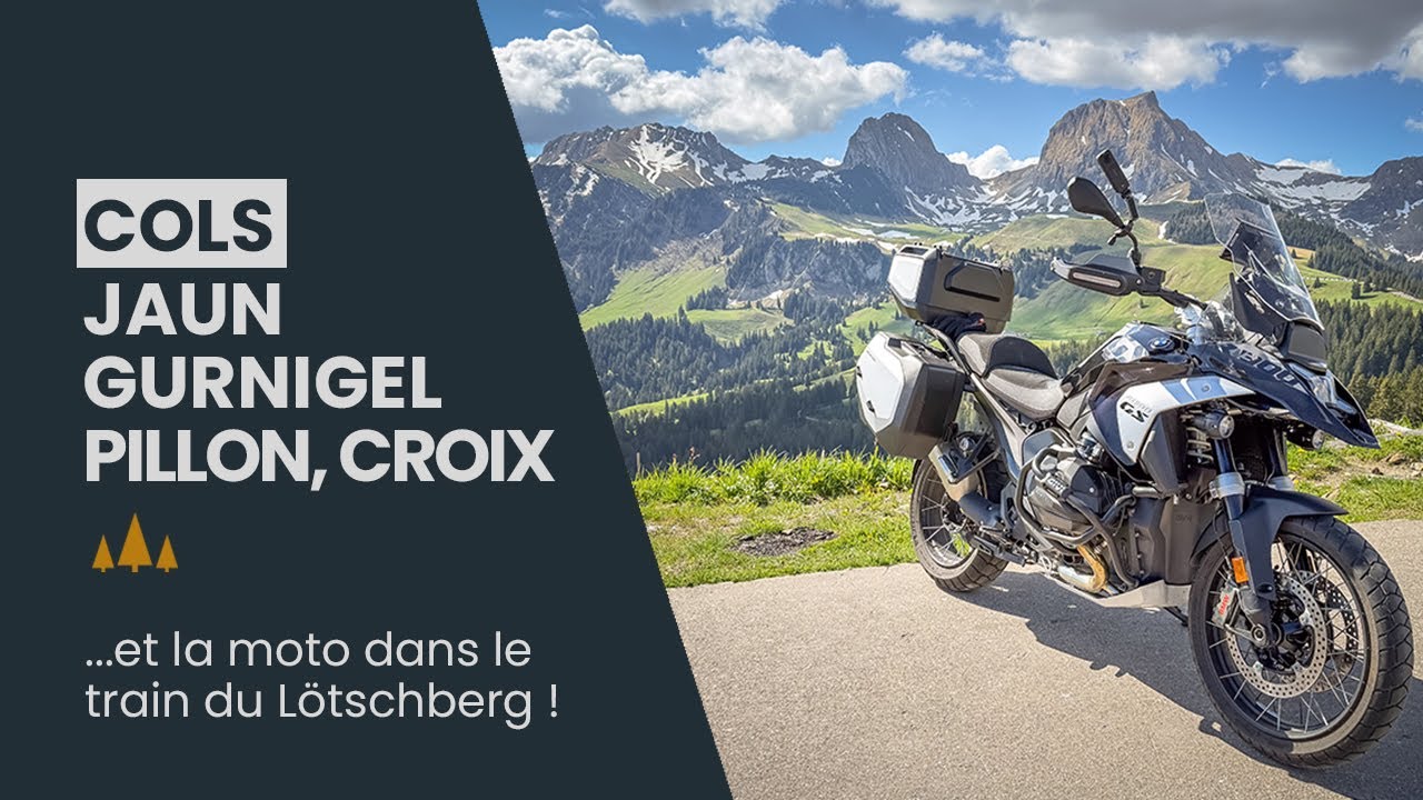 La moto dans le train pour aller rider 4 cols suisses. Gurnigel/Jaun/Pillon/la Croix! en BMW 1300 gs