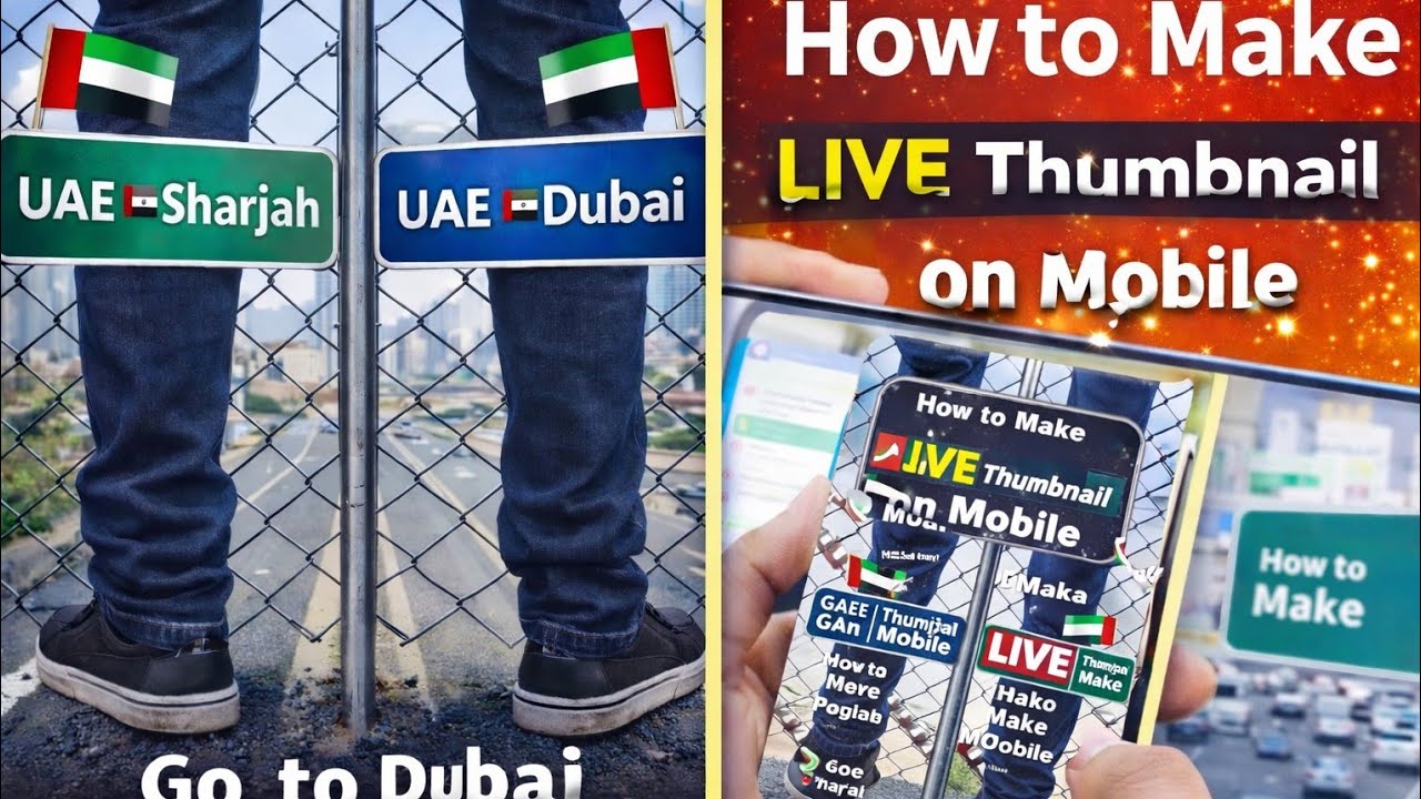 Chatgpt say YouTube Thumbnail kaise banaen. al nahda dubai sharja border 🇯🇴