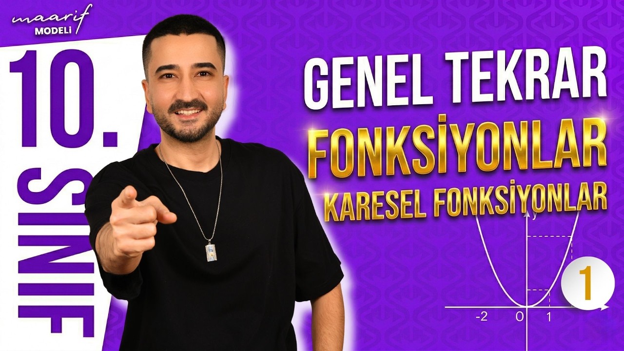 10. Sınıf Matematik GENEL TEKRAR 1 | FONKSİYONLAR | Karesel Fonksiyonlar (Parabol) | Maarif Modeli