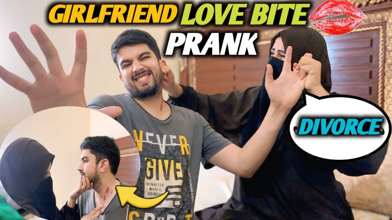Girlfriend Love Bite Prank On Wife || She Slapped Me 🥺 || Extremely Gone Wrong