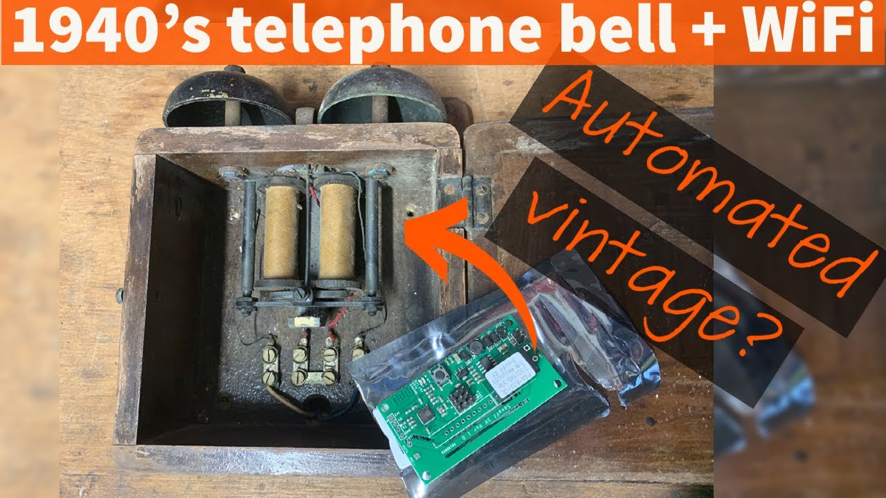 Making a 1940's telephone bell work using WiFi and a Ring doorbell