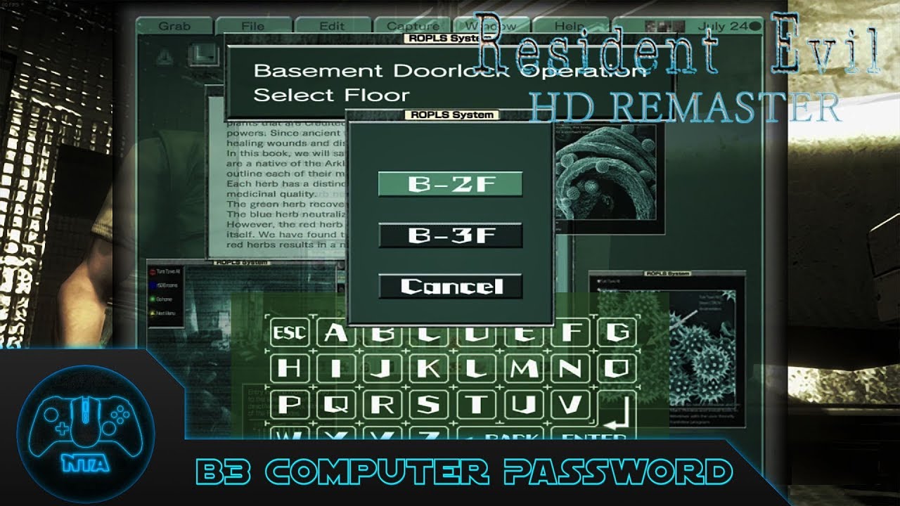 Resident Evil HD Remaster &mdash; Пароль к компьютеру лаборатории B3 &mdash; Решение головоломки