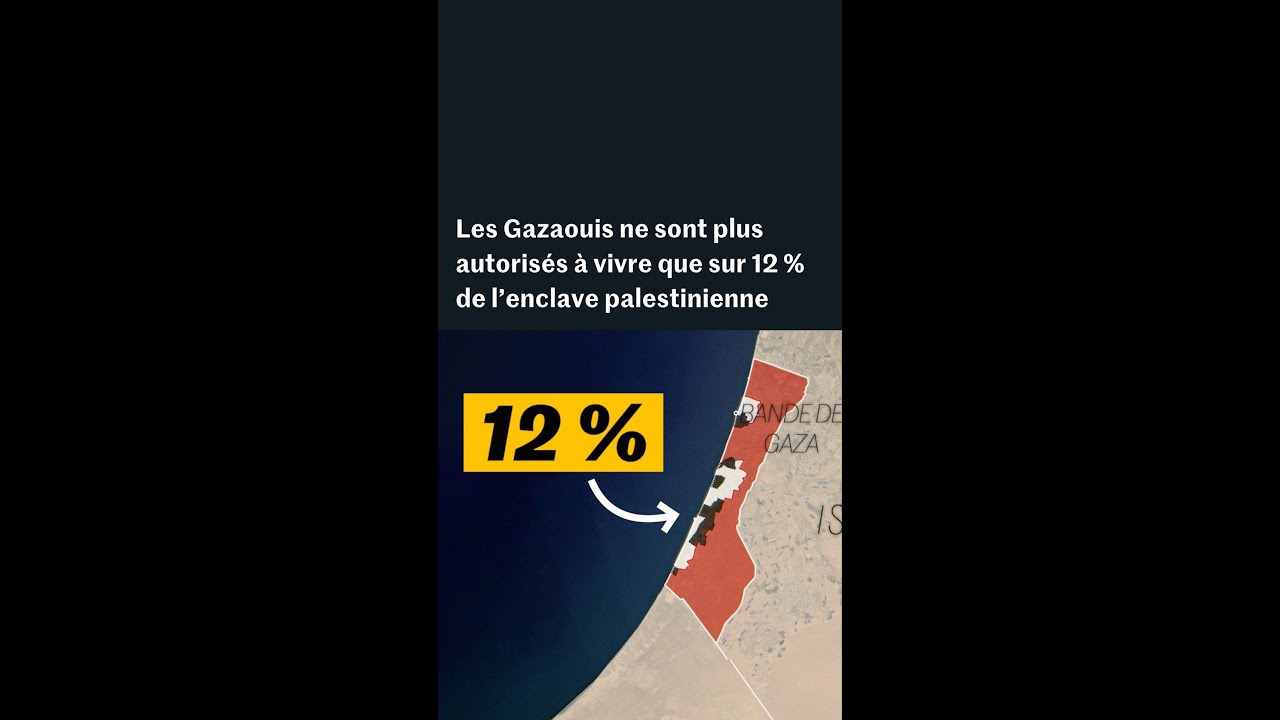 Les Gazaouis ne sont plus autoris&eacute;s &agrave; vivre que sur 12 % de l&rsquo;enclave palestinienne