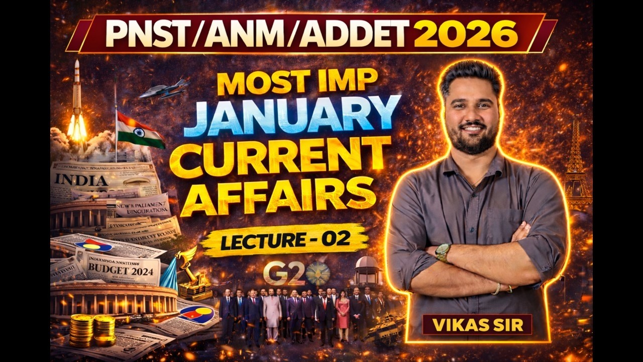 JANUARY 2026 Current Affairs | Most Important MCQs for PNST, ANM, NEET & ADDET | L -2