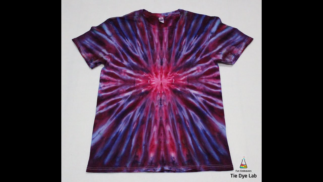 Tie Dye Center Burst Fan Fold Inclined Ice Dye  [Plasma Shirt]