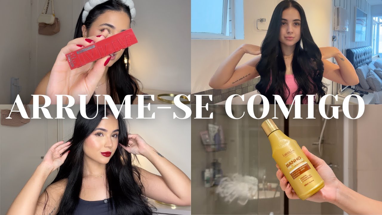 GRWM 💋 ARRUME-SE COMIGO PARA UM DATE EM SÃO PAULO! CABELO, MAKE, LOOK...