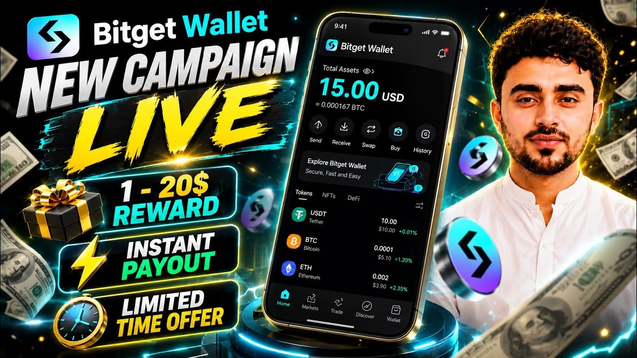Bitget Wallet New Campaign Live || Bitget Wallet New Loot || Bitget Wallet Fomo offer || Towards Sky