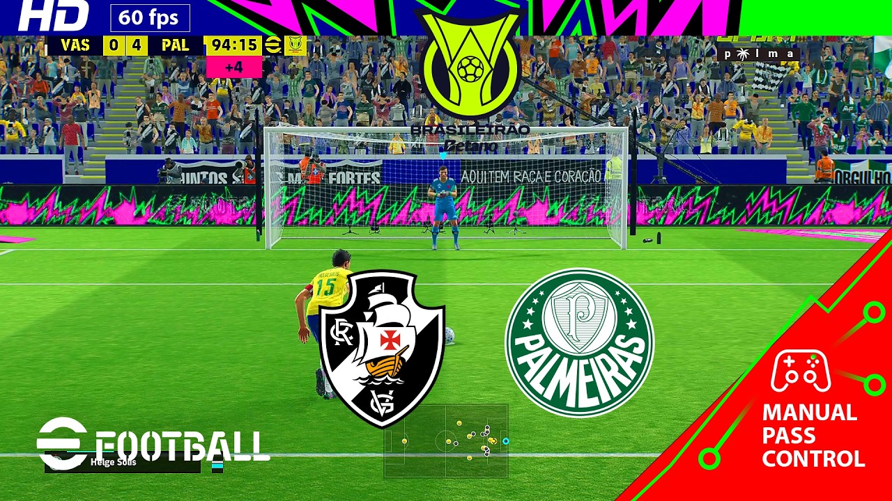Vasco de Gama vs Palmeiras - Brasil Betano | PC [HD60] eFootball New Gameplay + Prediction