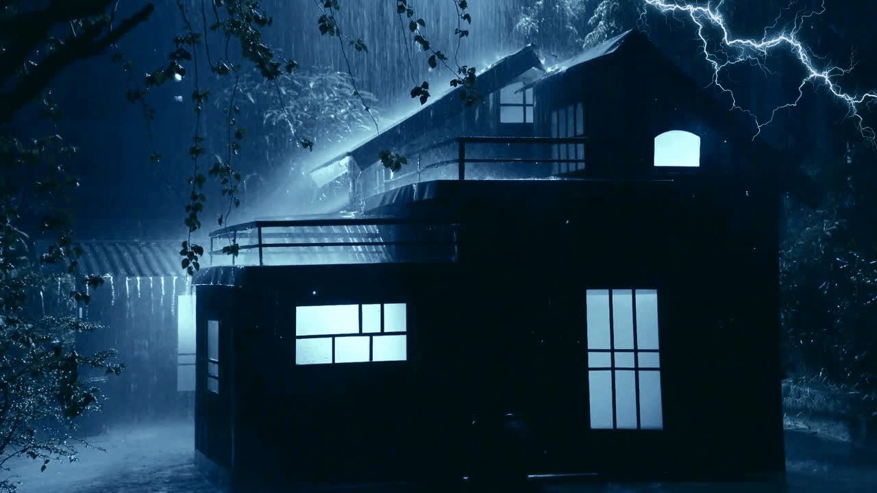 Fall Asleep in 5 Minutes with Heavy Rain in a Windy Park – Overcome Insomnia, Rain Sounds