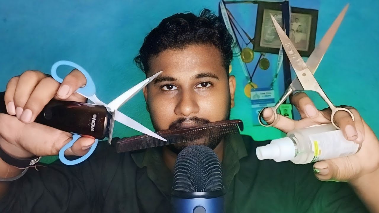 ASMR Hair Cut with different sisser