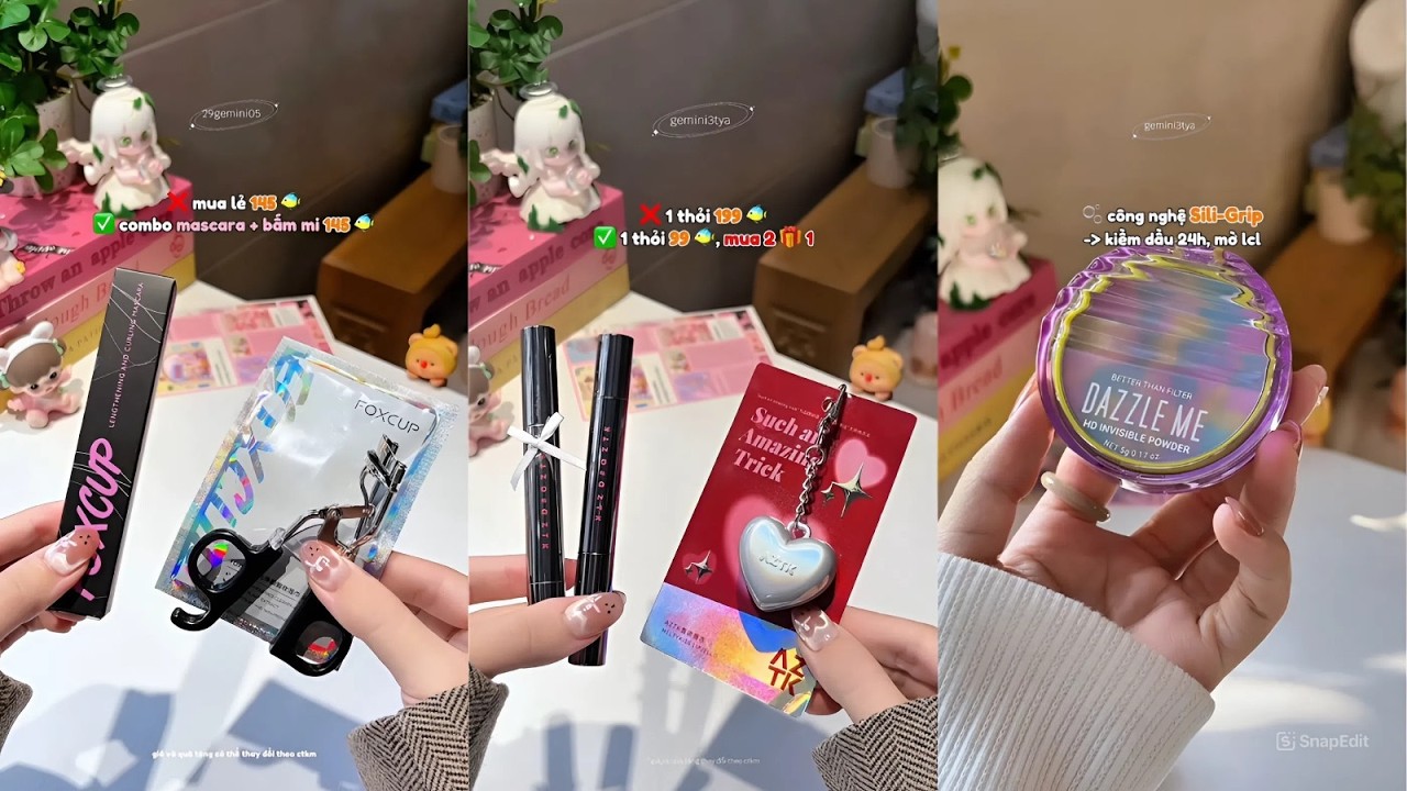 [Shopee Haul] Unboxing Đồ Makeup,Skincare Cho Các Nàng:Son Tint Bóng Gương,Bảng Phấn,Sữa Dưỡng Thể..