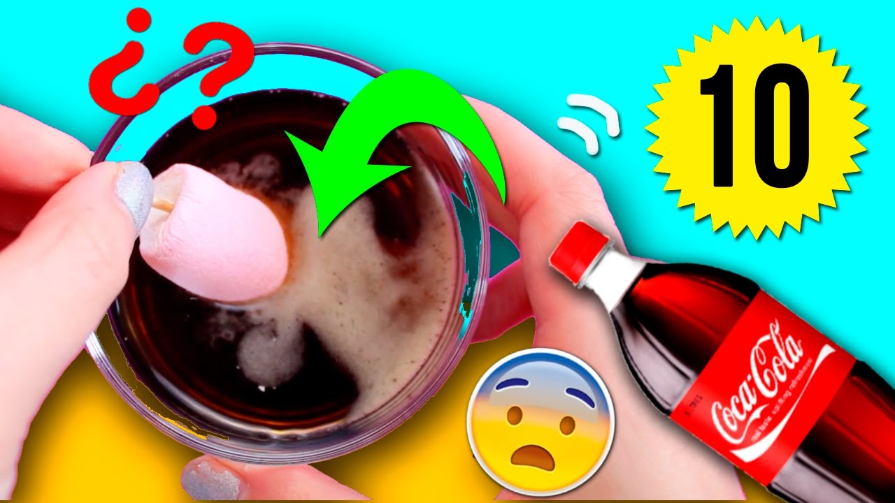 10 Simples EXPERIMENTOS con COCA COLA que puedes hacer EN CASA * Experimentos Caseros fáciles