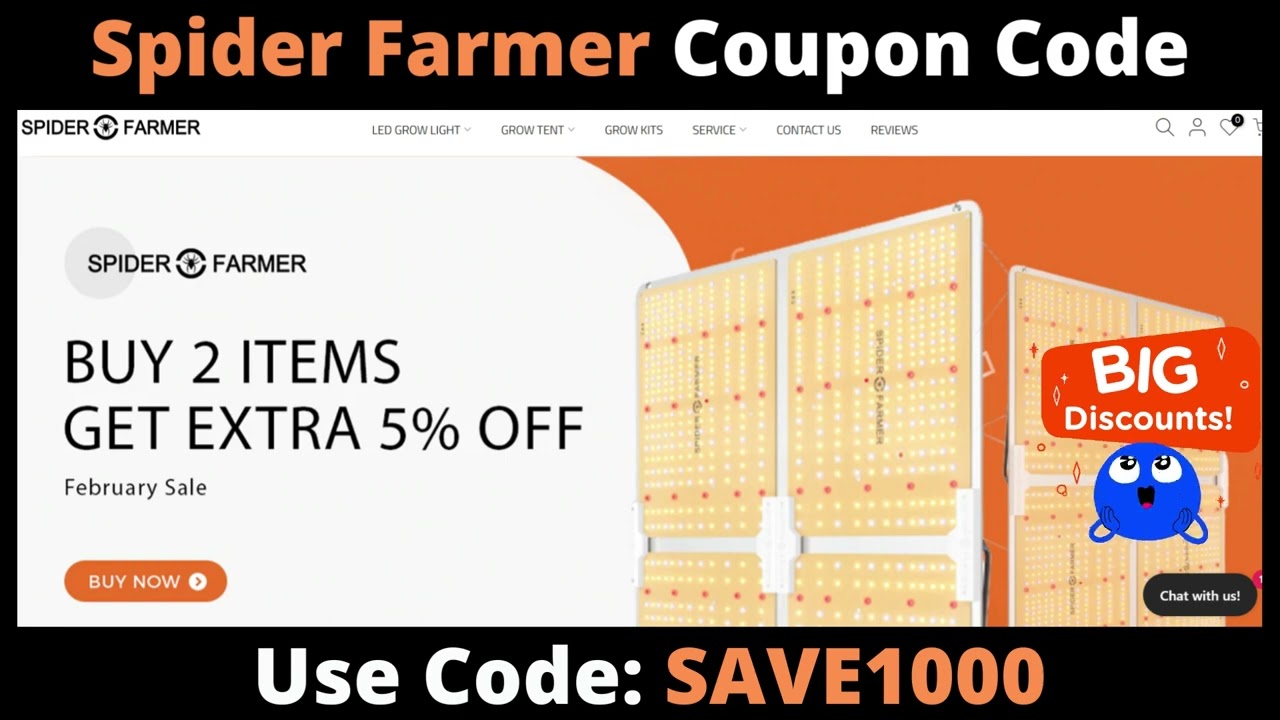 Use Code: SAVE1000 | Spider Farmer Coupon Code | Spider Farmer Discount Code |