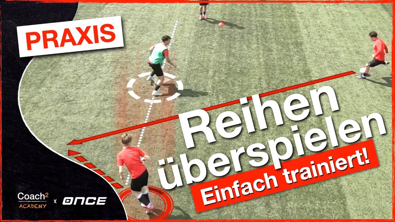 Trainiere das Überspielen von Reihen mit dieser Spielform I Coach² - Fußballtraining