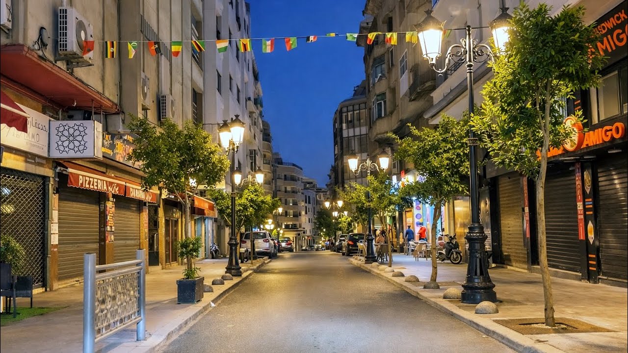 جولة ليلة في مدينة طنجة بعد صلاة التراويح 🌙 هكذا تبدو المدينة في رمضان 