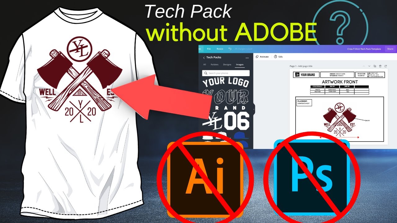 Can I make a Clothing Design blueprint (TECH PACK) without Adobe Illustrator