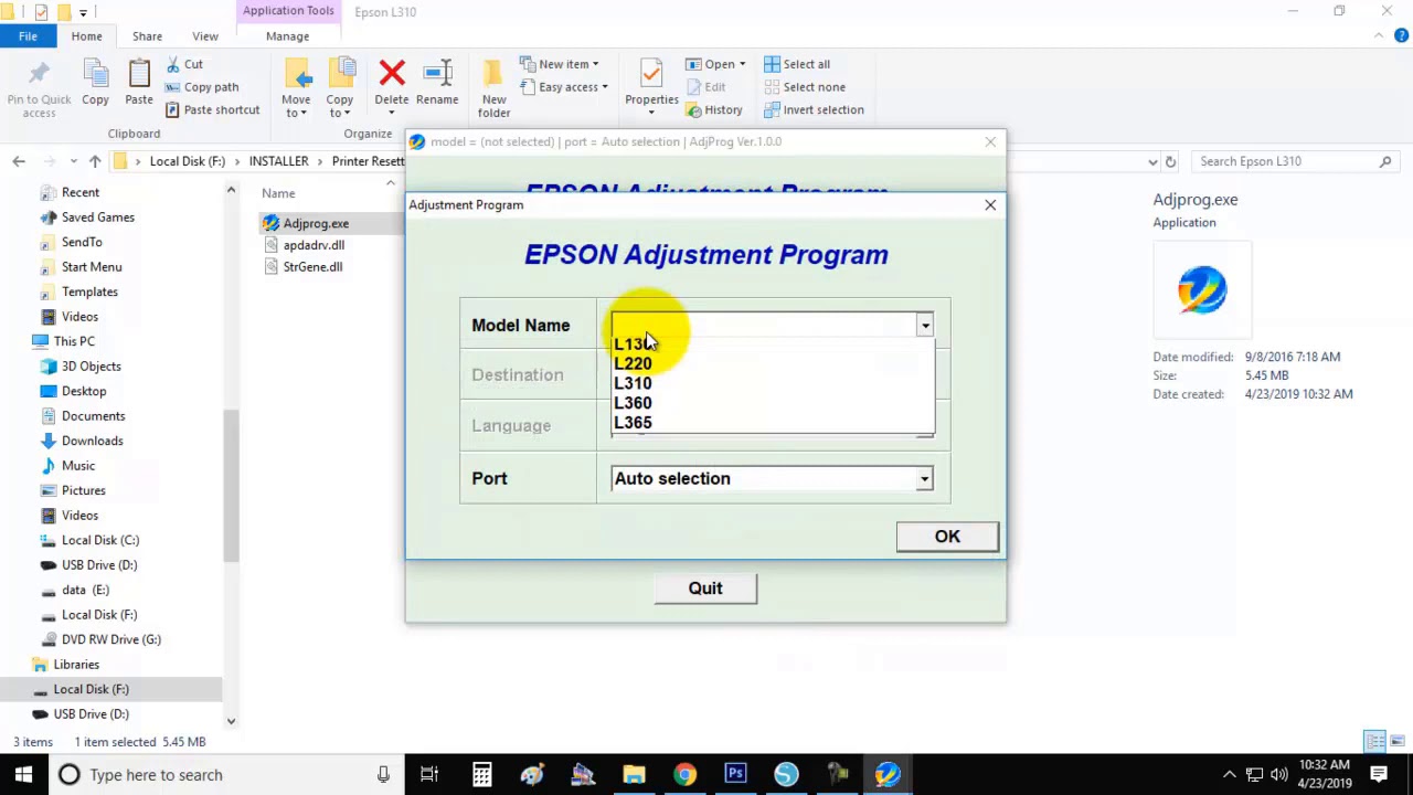 How to solved EPSON L310 Service Required
