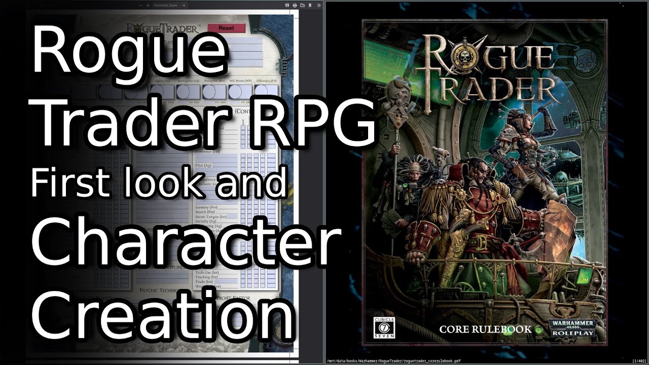 Rogue Trader RPG First look and Character Creation