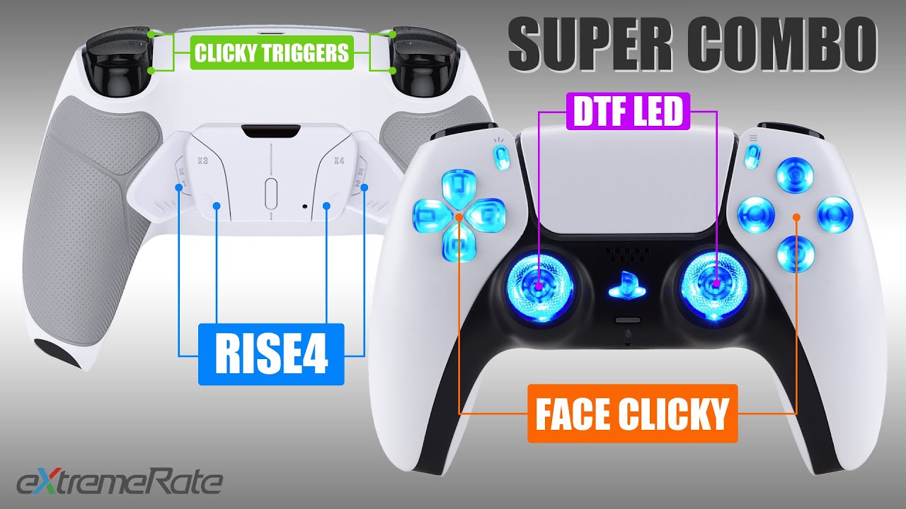 eXtremeRate PS5 Controller Mod Kits ALL IN ONE Super Combo