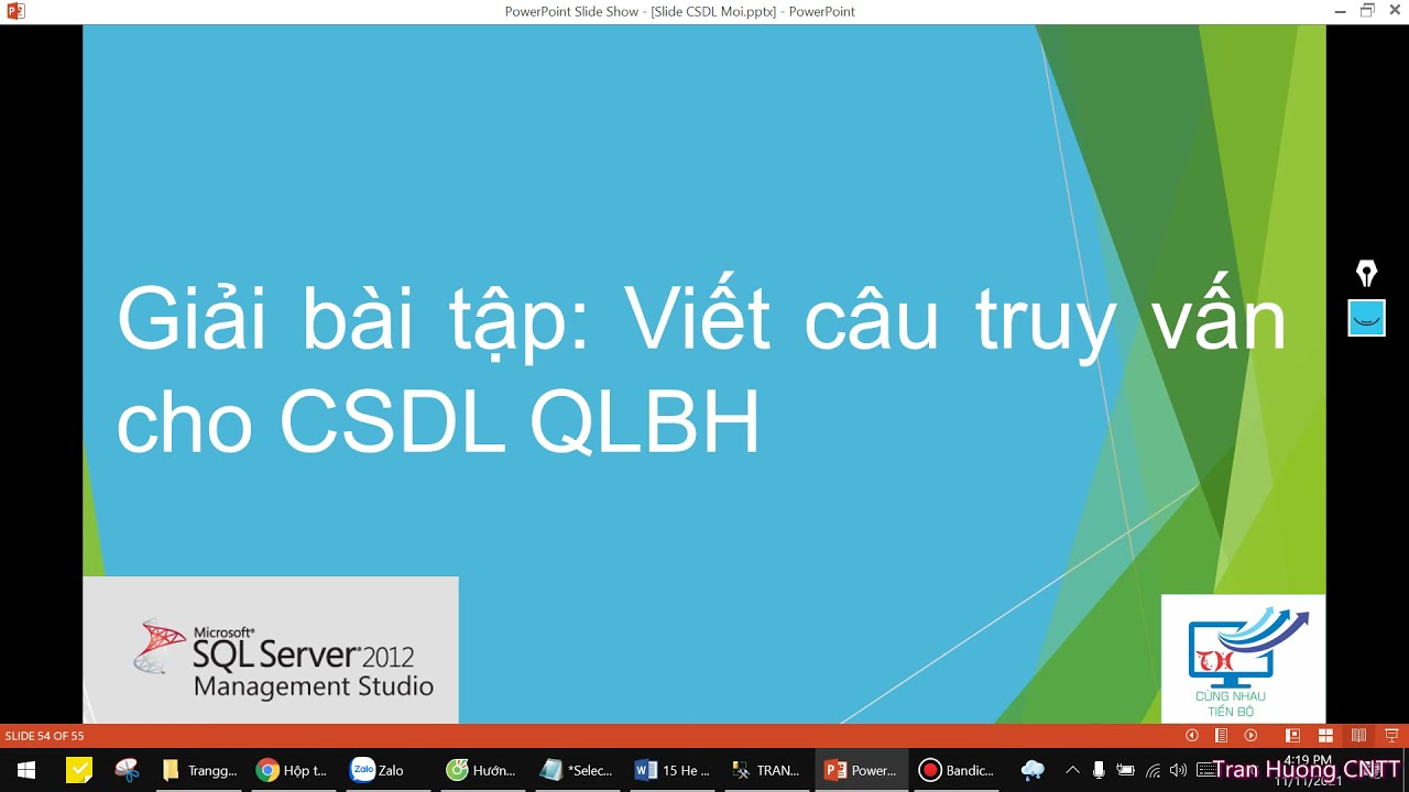 Giải bài tập: Câu truy vấn trên CSDL QLBH (phần 1)