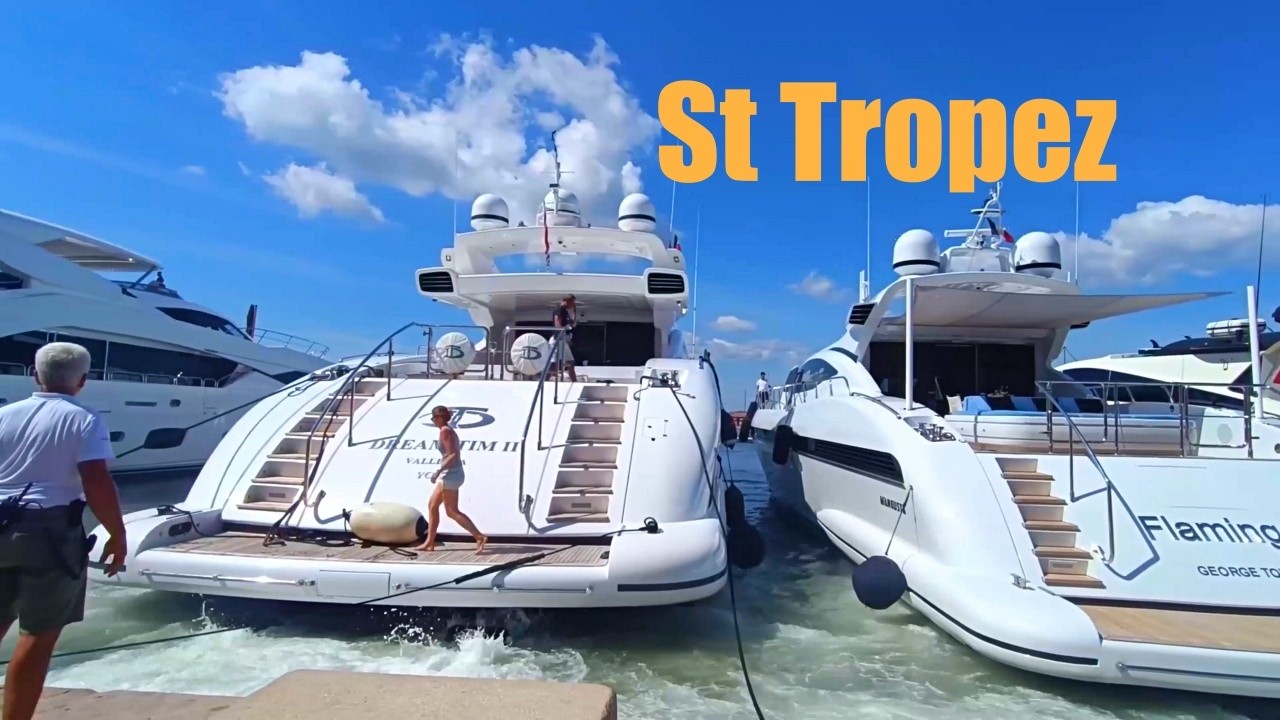 Superyachts and Megayachts in St Tropez — Docking, Maneuvering | Watch Black Legend and Lady Jorgia