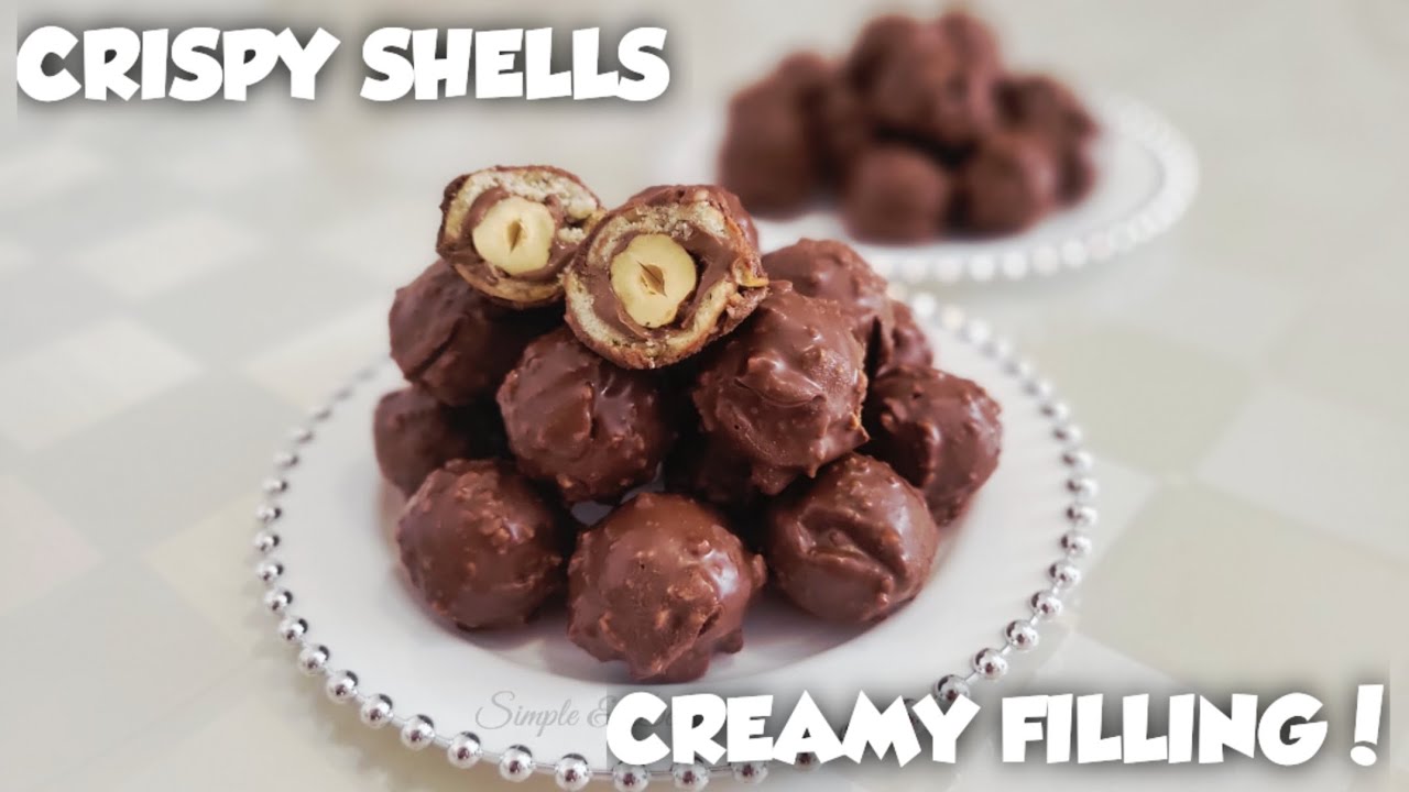 Crunchy Chocolate Shell With Creamy Center! Easy Recipe!