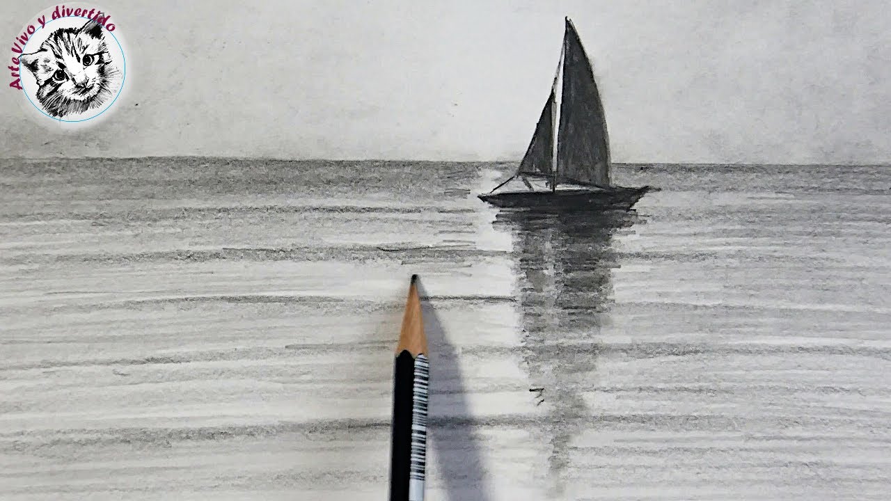 Aprende Como dibujar un Velero a Lapiz muy Fácil Paso a Paso para Principiantes