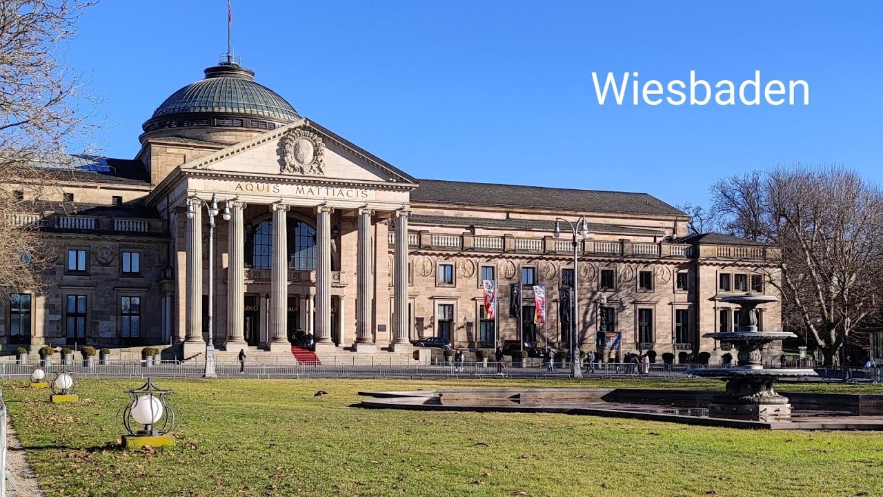 Wiesbaden, Germany. One of the richest cities in Germany. 2025. 4K video. Travel to Europe.