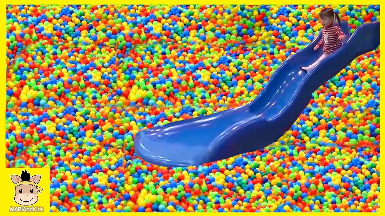Крытая игровая площадка для детей и палец Семья Play Slide Радуга цвета Шары | MariAndKids Toys