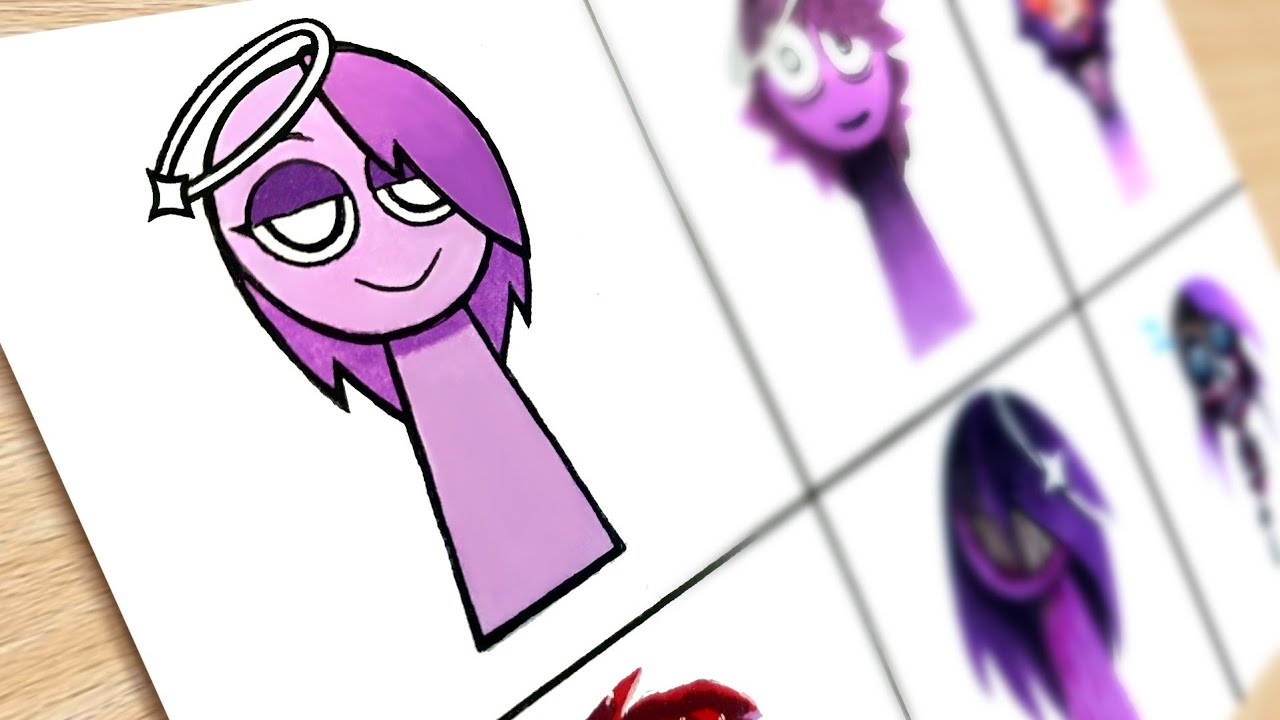 Drawing Sprunki Oc (Rose) Phase 1 to Phase 6 - INCREDIBOX SPRUNKI/Mods