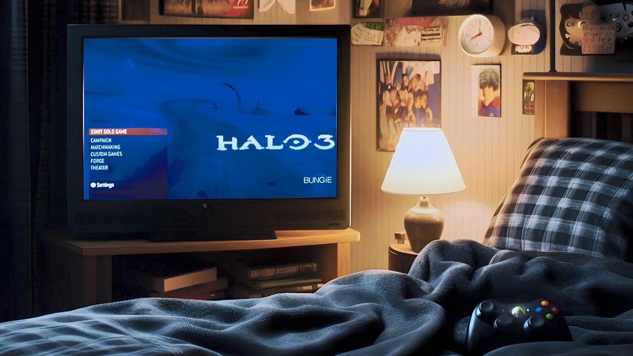 Halo 3 Menu Music + Rain | Relaxing 2007 Vibes