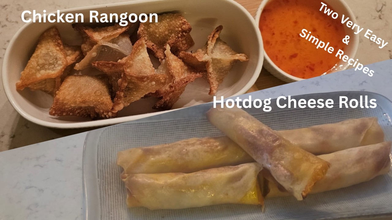 🔥 2 Crispy & Cheesy Snacks Everyone Will Love! | Easy Hotdog Cheese Rolls & Chicken Rangoon