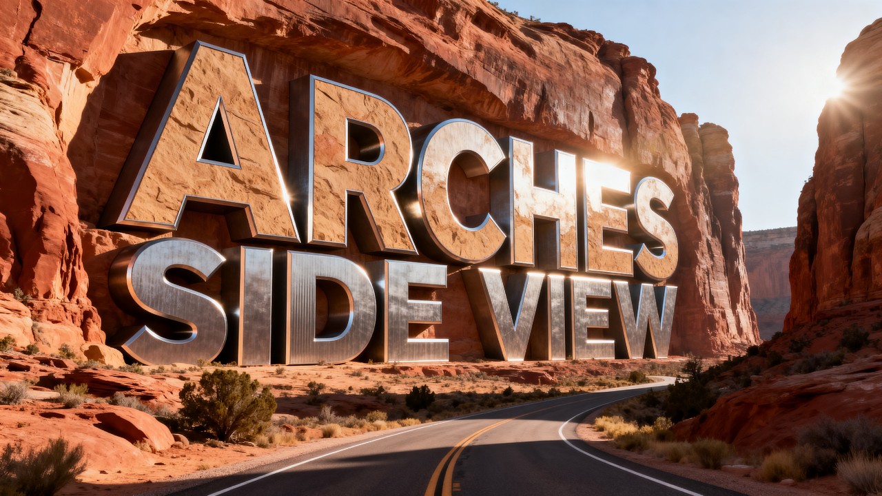 Arches National Park Side View Scenic Drive (4K) | Part 2