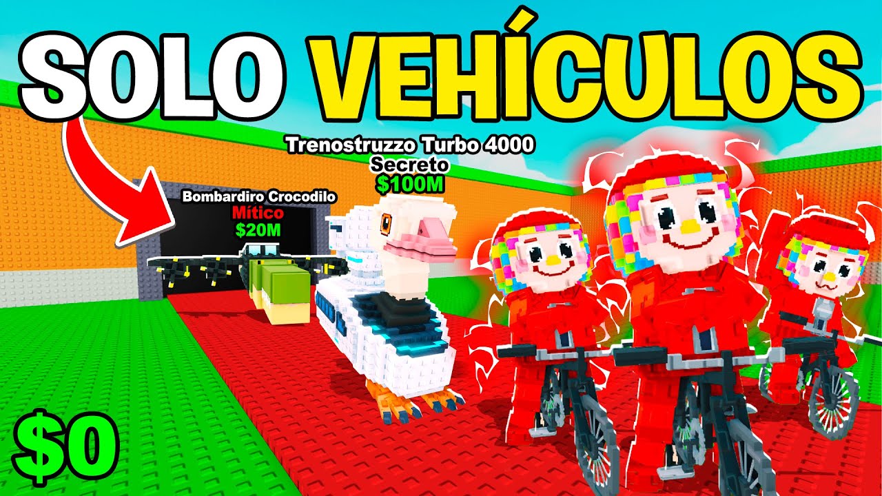 DE $0 a $1 TRILLÓN SOLO con BRAINROTS DE VEHÍCULOS