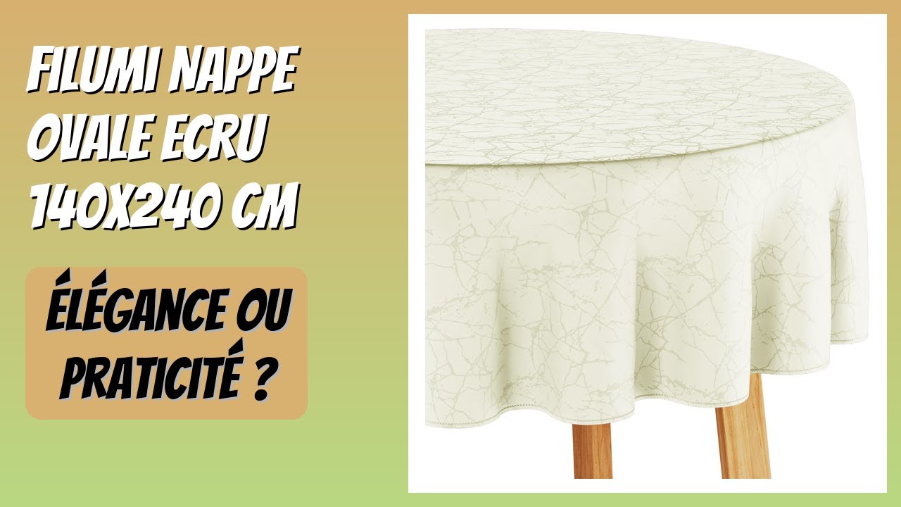 AVIS (2026) : Filumi Nappe Ovale Ecru 140x240 cm. DÉTAILS