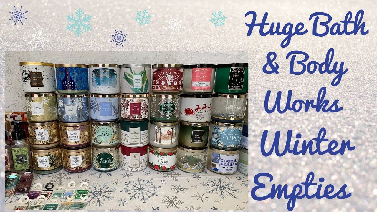 HUGE Bath & Body Works Candle & Body Care Empties|Winter 20/21
