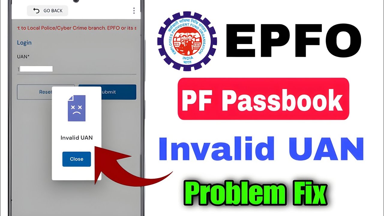 UAN number invalid bata raha hai | pf activate kaise kare | pf passbook check invalid problem