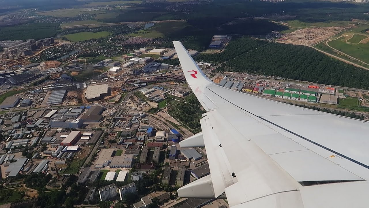 Посадка во Внуково Boeing 737-800 Россия