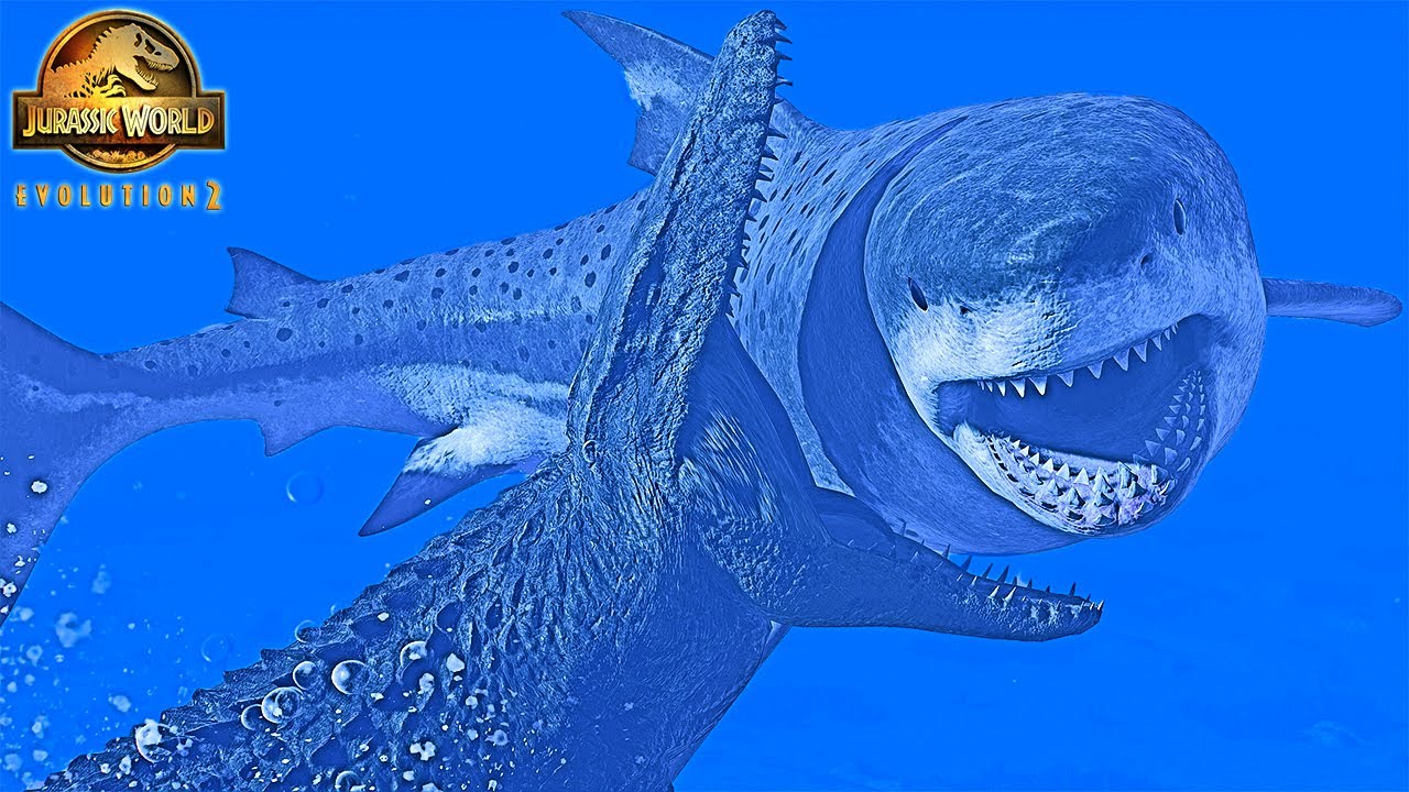 Big Fights in Deep Waters! Mosasaurus VS Megalodon 🦈 Jurassic World Evolution 2