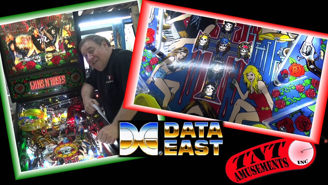 #1275 Data East Автомат для игры в пинбол GUNS AND ROSES - Также Williams GETAWAY - TNT Amusements