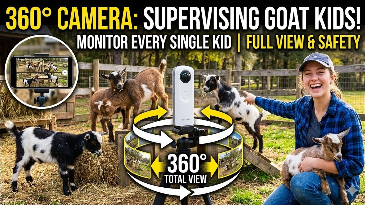 The Best Way to Watch Goat Kids? 360° Camera Review